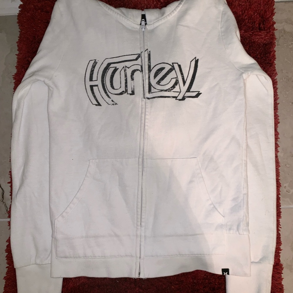 Small white Hurley zip up jacket